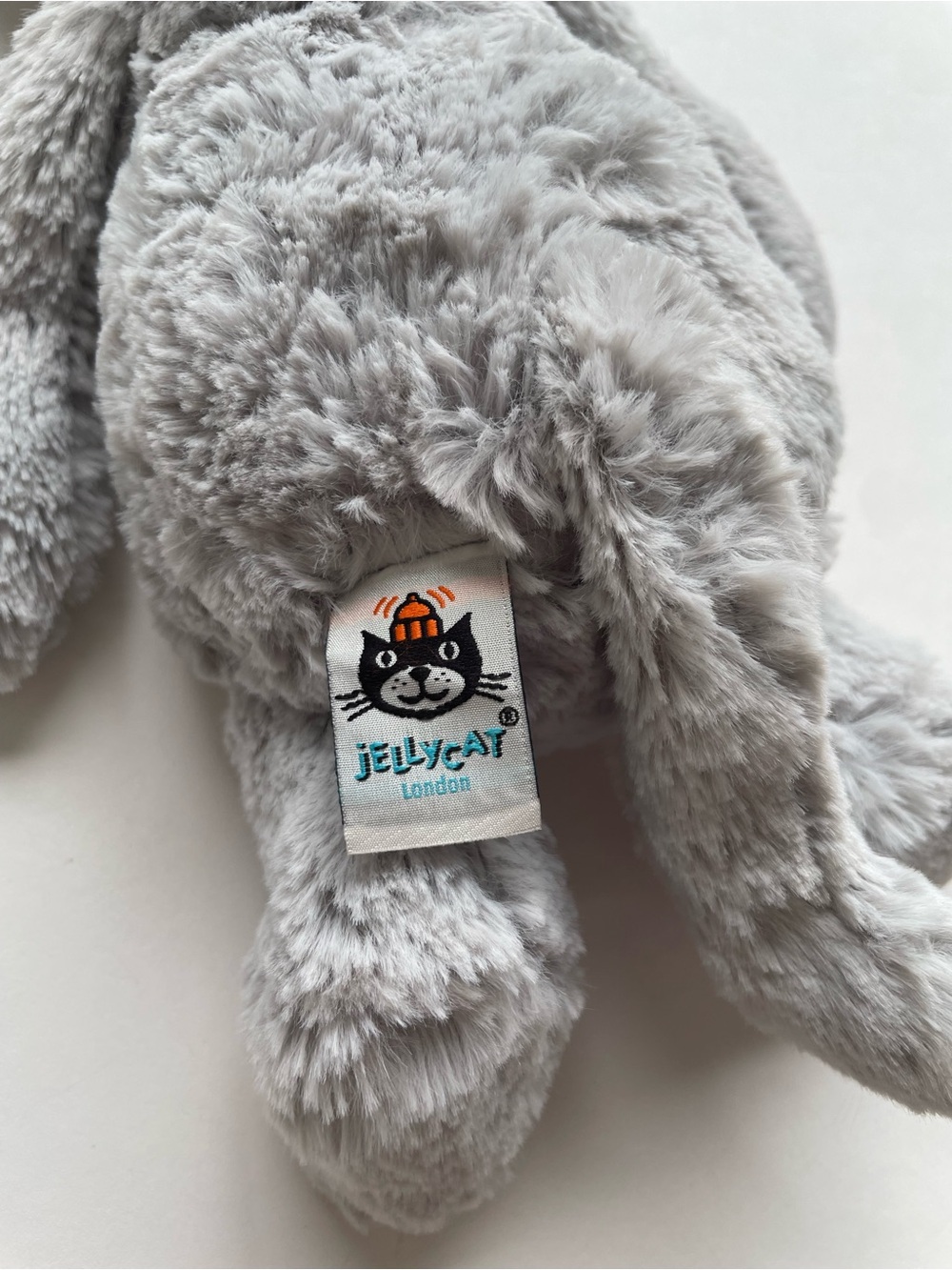 Jellycat London Retired Bashful Kitty Plush Stuffed Animal, Light Gray, EUC - Picture 7 of 8
